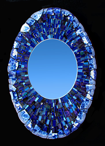 Mosaic Mirrors Boxes S Designs, Blue Mosaic Mirror Pier One